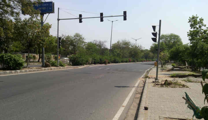 A road in New Delhi during the coronavirus lockdown in India. Photo: Rakesh Raman / RMN News Service