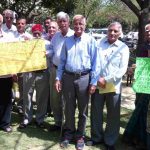 Senior citizens in a group housing society of Dwarka in New Delhi urge the government to save them from dust and noise pollution of extended FAR construction activity. Photo and Campaign by Rakesh Raman / RMN News Service (file photo)