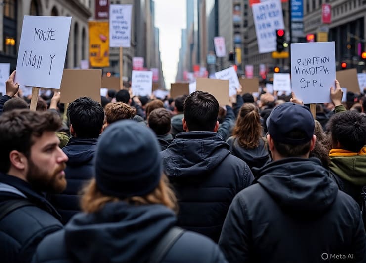 The Unrest: Representational Image of a Protest Created with Meta Generative AI. By RMN News Service
